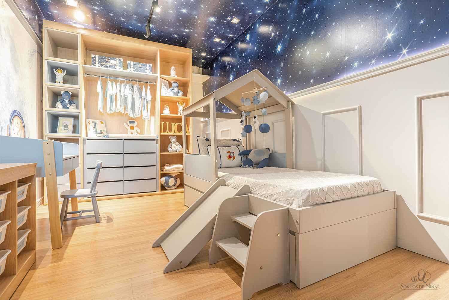 cama quarto Aventura espacial